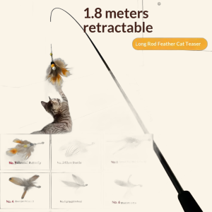 Insect Feather Bell Cat Teaser Toy