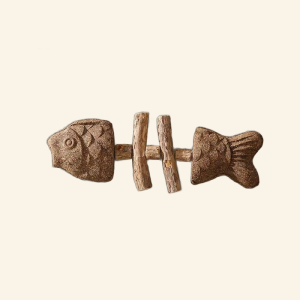Cat Toy Fish Bone Wood